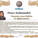 Meet our Global Peace Building team and contact for cooperation Tamana Azar Rahim in Afghanistan