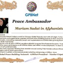 Meet our Global Peace Building team and contact for cooperation GPBNet Mariam Sadat in Afghanistan