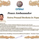 Meet our Global Peace Building team<br />❤  Netra Prasad Devkota in Nepal<br />Join Now GPBNet ☛ Contact us to Receive Peace Ambassador certificate and work for peace in your area at www.ivacademy.net<br />Receive help from GPBNet #ForPeace:<br />-Join English for Peace FREE courses to get down language barriers<br />- Contact us to celebrate your country national day #ForPeace<br />- Send monthly your activities reports #ForPeace<br />-Say your Ideas #ForPeace at Next *Global Peace Talks* Show with Nicolae Cirpala to participate<br />All this just contact us WatsApp +7 981 130 83 85<br />*Vision:<br />- Ultimate Global Peace till 2027<br />- Peace in Nigeria, Belarus, Karabah, Yemen, Syria, Palestine Kashmir and all hot spots globally as soon as possible<br />- Healing Oceans and all Environment till 2027<br />- South and North Korea peaceful reunification till 2027<br />-World economy that benefits all nations and people to be set up globally till 2027<br />- All countries to stop weapons production and distribution and begin to invest in peace and in the well-being of humanity till 2027<br />- All families globally to receive God's Marriage Blessing till 2027<br />- Planting and grow 1 billion trees globally till 2027<br />*About Global Peace Building Network #GPBNet founder Nicolae Cirpala Been a writer-global activist for 24 years working daily #ForPeace uniting People and Organizations to finalize Building ultimate World of Peace till 2027 with Global Peace Building Network<br />*Global Peace Building Network GPBNet works in 7 areas where you and every human being could join:<br />1. Leaders Association #ForPeace<br />WatsApp chat.whatsapp.com/IrBEPUbhu7I1iPn0ROJB5B<br />Our Web Network ivacademy.net/en/groups/viewgroup/4-global-peace-b…<br />2 Business, IT, Agriculture, Oceans, Invention, Aero and Cosmos Association for Peace #ForPeace<br />WatsApp chat.whatsapp.com/LIMQ8XY9wGnDEbmK9xX0iN<br />3 Media, Culture and Arts Association for Peace #ForPeace<br />WatsApp chat.whatsapp.com/HJsR7oX5ZzzEJL9I2uG4mz<br />4. Schools, Universities, Education and Academia Association for Peace #ForPeace<br />FB www.facebook.com/ForPeace1<br />5. Youth, Volunteers, Internships, Ecology, Sports, Hobby, Wellness, Travel and Global Village Association for Peace #ForPeace<br />WatsApp chat.whatsapp.com/EHLsWoI8ZJMGxGuq7snRbd<br />Our Web Network ivacademy.net/en/groups/viewgroup/7-volunteer-onli…<br />6 Social Service, Charities, Help Children, Health and Families Association for Peace #ForPeace<br />7 Interfaith, Spirituality, Futurology Association for Peace #ForPeace<br />WatsApp chat.whatsapp.com/Ex39EEkOPnqEPGWzvSq0xK<br />Our Web Network ivacademy.net/en/groups/viewgroup/6-message-to-bil…<br />*We have team in your country contact +7 981 130 83 85 whatsapp to join yours<br />*Became GPBNet Representative in your: -Community -Tribe -Clan -Group -College - University -Location -City OR -Region<br />Send desired representative level to irffmd@gmail.com<br />* Became #GPBNet Member and Work with Us on our Programs as : - Patron: Share your knowledge with us -Trustee: Share your assets and resources with us -Program Coordinator: Share your expertise and management skills with us<br />-Volunteer: Work with us closely<br />chat.whatsapp.com/KfKktTUIXk6Gdawq4cZ09T<br />-Donor: Support us for our Program and Work in collaboration - Adviser: Support us with your knowledge and experience -Management Team: Work with us to manage our office<br />☛ let's become Best Friends,<br />join now global peacemakers team and invite your friends,<br />post comments to my Vital discussions in:<br />Instagram www.instagram.com/MessageToBillions<br />Twitter www.twitter.com/ivacademynet<br />and Youtube www.youtube.com/c/MessageToBillions<br />Download my books www.vacademy.net/en/market/books<br />subscribe, share #MessageToBillions<br />and<br />#ForPeace Cooperation, to Donate, to invite me as Guest Speaker at your online or offline events, to Volunteer, to receive marriage blessing call me +7 981 130 83 85 phone whatsap