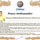 Meet our Global Peace Building team Osman Abdulrahman kanu in Sierra Leone