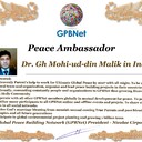 Meet our Global Peace Building team  Dr. Gh Mohi-ud-din Malik in India