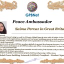 Meet our Global Peace Building team and contact for Cooperation #ForPeace #GPBNet www.ivacademy.net Saima Pervaz in Great Britain