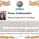 Meet our Global Peace Building team and contact for Cooperation #ForPeace #GPBNet www.ivacademy.net Maria Luisa Po in Turkey