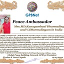 Happy Welcome to Ultimate Global Peace by 2027 campaign team, please contact for Cooperation #ForPeace #GPBNet  Mrs.MD.Kanagambaal Dharmalingam and V.Dharmalingamin India<br />& Receive Peace Ambassador Certificate to work #ForPeace in your area Watsapp +79811308385 –GPBNet Join, Subscribe and Share #YoutubeRecommend for Cooperation, to Donate, for consultation, to invite us as Guest Speakers at your online or offline events, to Volunteer, to receive marriage blessing call www.ivacademy.net