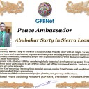 Meet our Global Peace Building team Abubakar Sarty in Sierra Leone