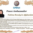 Meet our Global Peace Building team and contact for cooperation Fatima Rezaiy in Afghanistan