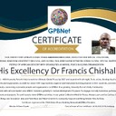 Francis Chishala Congratulations 🎉 our TOP GLOBAL PEACE LEADER GPBNet VVIP<br />Enjoy print our Presidential rank Award and share your selfie with it in all social networks, friends and colleague, media, up to presidents<br />📣 Keep lead the World by SHARING our Daily GPBNet Global Peace Drive for Ultimate Global Peace Building #MessageToBillions as we are<br />ONLY ORGANIZATION BUILDING ULTIMATE PEACE 🌍 RIGHT NOW NETWORKING ALL 8B+ people and all organizations in  mutual prosperity cooperation to encounter living God's work in Messiah Second Coming Marathon rally to finish Ultimate Global #Peace2024 - 2027<br /><br />🎁 Enjoy PAY IT FORWARD Awarding 430+ VIPs in your area with our peace ambassadors awards thus growing your team and building model peace communities. <br /><br />Feel free to send a gratitude donation for Global Peace Fund 1000$+ for Award https://1gpb.net/en/donate<br /><br /> Join WhatsApp https://chat.whatsapp.com/LYXMmCX6hbHLNLNh73mcFN<br /><br />🌐 Yours Pr.  Nicolae Cirpala +79811308385 Whatsapp me @GPBNet 🤝<br /><br />Congratulations 🎉 our TOP GLOBAL PEACE LEADER GPBNet VVIP<br />Enjoy print our Presidential rank Award and share your selfie with it in all social networks, friends and colleague, media, up to presidents<br />📣 Keep lead the World by SHARING our Daily GPBNet Global Peace Drive for Ultimate Global Peace Building #MessageToBillions as we are<br />ONLY ORGANIZATION BUILDING ULTIMATE PEACE 🌍 RIGHT NOW NETWORKING ALL 8B+ people and all organizations in  mutual prosperity cooperation to encounter living God's work in Messiah Second Coming Marathon rally to finish Ultimate Global #Peace2024 - 2027<br /><br />🎁 Enjoy PAY IT FORWARD Awarding 430+ VIPs in your area with our peace ambassadors awards thus growing your team and building model peace communities. <br /><br />Feel free to send a gratitude donation for Global Peace Fund 1000$+ for Award https://1gpb.net/en/donate<br /><br /> Join WhatsApp https://chat.whatsapp.com/LYXMmCX6hbHLNLNh73mcFN<br /><br />🌐 Yours Pr.  Nicolae Cirpala +79811308385 Whatsapp me @GPBNet 🤝