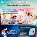 Watch in few hours Historical One Million Rally of Hope for the Realization of a Heavenly Unified World www.peacelink.live/online/broadcast